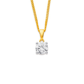 10ct-Element-Lab-Grown-Diamond-4-Claw-Solitaire-Pendant on sale
