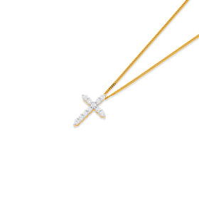 50ct-TDW-Element-Lab-Diamond-Cross-set-in-10ct-Gold on sale
