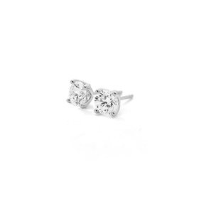 1ct-TDW-Element-Lab-Diamond-Solitaire-Studs-set-in-10ct-White-Gold on sale