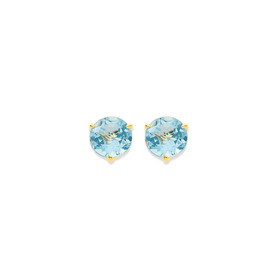 9ct+Sky+Blue+Topaz+Studs