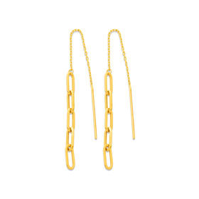9ct-Chain-Link-Thread-Earrings on sale