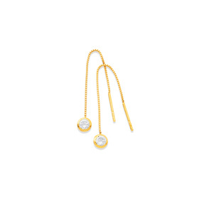 9ct-Cubic-Zirconia-Thread-Earrings on sale