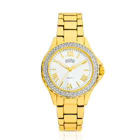 Elite-Ladies-Gold-Tone-Watch on sale