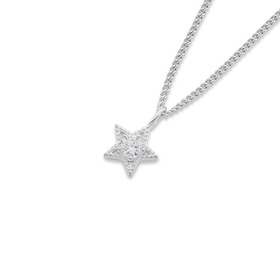Sterling-Silver-Cubic-Zirconia-Star-Pendant on sale