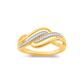 9ct-2-Row-Diamond-Ring on sale