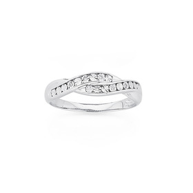 9ct-White-Gold-Diamond-Crossover-Swirl-Ring on sale
