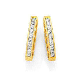 9ct-Diamond-Huggies-TDW25ct on sale