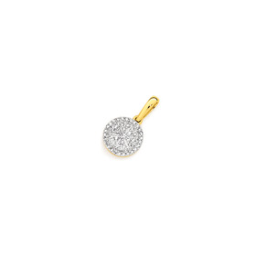 9ct-Diamond-Round-Cluster-Pendant on sale