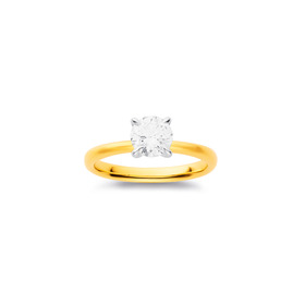 14ct-Alora-Lab-Grown-Diamond-1ct-Round-Soliatre-Ring on sale