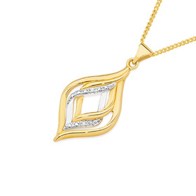 9ct-Gold-Diamond-Triple-Kite-Shape-Pendant on sale