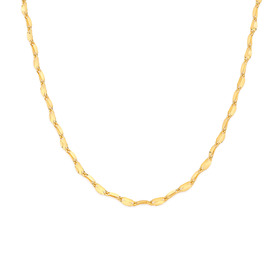 9ct+45cm+Solid+Mirror+Link+Chain