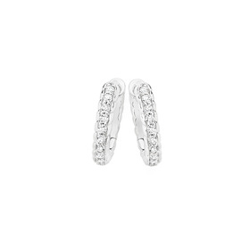 Sterling-Silver-Cubic-Zirconia-10mm-Twisted-Hoop-Earrings on sale