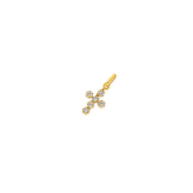 9ct-Cubic-Zirconia-Cross-Pendant on sale