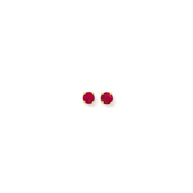 9ct-Gold-Created-Ruby-Stud-Earrings on sale