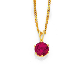 9ct-Created-Ruby-Pendant on sale