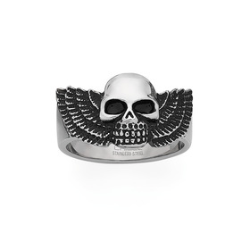 Steel-Fearless-Skull-With-Wings-Ring on sale