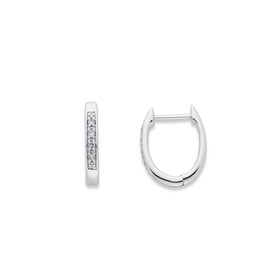 9ct-White-Gold-Diamond-Huggies on sale