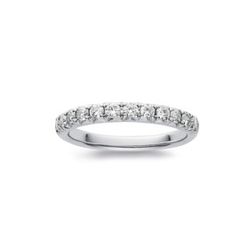 14ct-White-Gold-Element-Lab-Diamond-Claw-Set-Band on sale