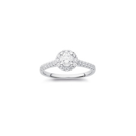 14ct-White-Gold-Element-Lab-Grown-Diamond-Halo-Ring on sale