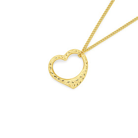 9ct-16mm-Floating-Heart-Pendant on sale