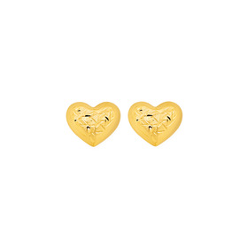 9ct-Heart-Stud-Earrings on sale