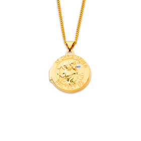 9ct-St-Christopher-Round-Locket on sale