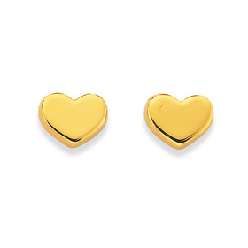 9ct-Heart-Stud-Earrings on sale