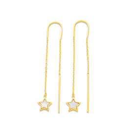 9ct-MOP-Star-Thread-Earrings on sale