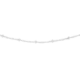Silver-45cm-Twist-Rope-Bead-Chain on sale