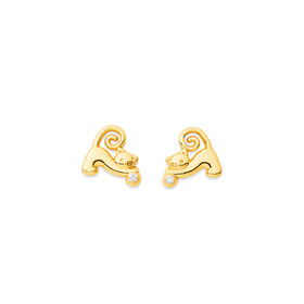 9ct-Cat-Stud-Earrings on sale