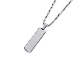 Chisel-Stainless-Steel-Bar-Pendant-with-Chain on sale