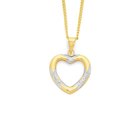 9ct-Two-Tone-Heart-Pendant on sale