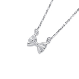 Sterling+Silver+Mini+Bow+Necklet