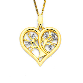 9ct-Diamond-Tree-of-Life-Pendant on sale