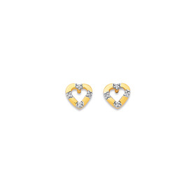 9ct-Diamond-Heart-Earrings on sale