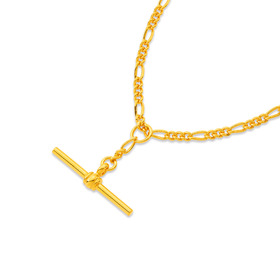 9ct-45cm-13-Figaro-Fob-Chain on sale