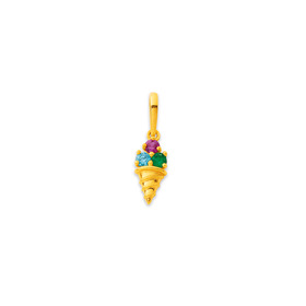 9ct-Gold-Multi-Colour-Cubic-Zirconia-Ice-Cream-Charm on sale