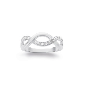 Sterling-Silver-Cubic-Zirconia-Twist-Ring-Size-U on sale