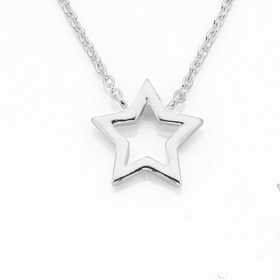 Sterling+Silver+Star+Necklet