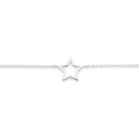 Sterling-Silver-17cm-Star-Bracelet on sale
