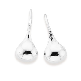 Sterling+Silver+Teardrop+Hook+Earrings