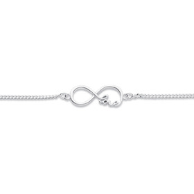 Sterling+Silver+Infinity+%26%23039%3BLove%26%23039%3B+Bracelet
