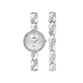 Elite-Ladies-Crystal-Lattice-Duo-Watch on sale