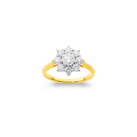 10ct-Gold-TDW1ct-Element-Lab-Diamond-Ring on sale