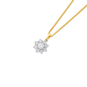 10ct+Element+Lab+Diamond+Pendant