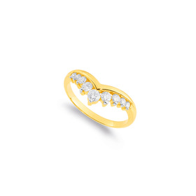 10ct-Gold-TDW50ct-Element-Lab-Diamond-V-Shape-Band on sale