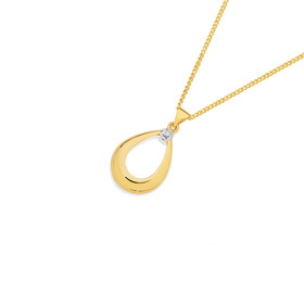 9ct-Diamond-Pear-Pendant on sale