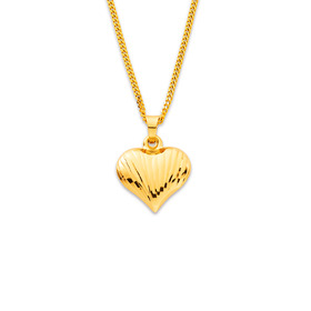 9ct-Puff-Heart-with-Ridges on sale