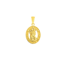 9ct-Gold-St-Christopher-Medal on sale