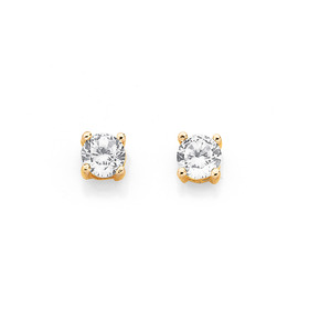 9ct-Cubic-Zirconia-3mm-Round-Stud-Earrings on sale